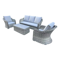 Thumbnail for Grey Rattan Garden 3 Seater Sofa Set with Coffee Table - Home On Trend Interiors